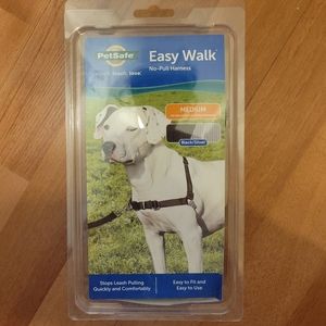 PetSafe Easy Walk No Pull Dog Harness Medium Black/Silver Adjustable
